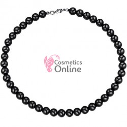 Colier elegant cu perle din sticla AS25AA Negre